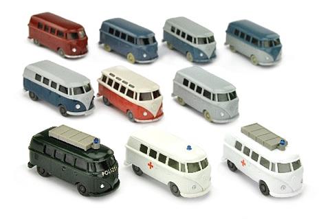 Konvolut 10 VW T1 Busse der 60er Jahre