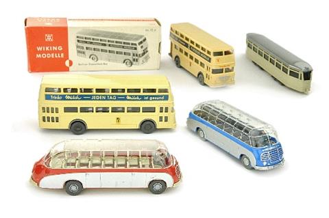 Konvolut 5 Busse/Straßenbahnen der 60er Jahre