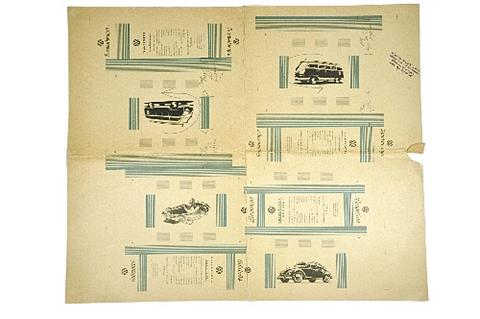 Andruckmuster Originalkartons (um 1957)