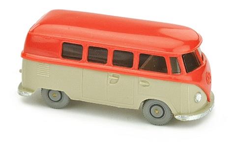 VW T1 Bus (alt), orangerot/hellgelbgrau