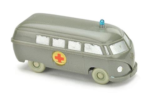 Krankenwagen VW Bus, betongrau (gesilbert)