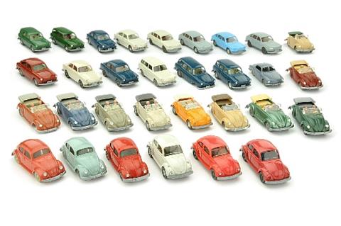 Konvolut 31 VW-PKW der 60er/70er Jahre