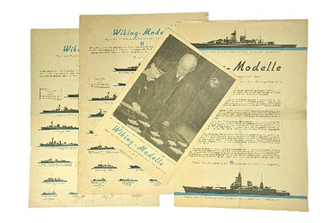 Konvolut 4 Schiffspreislisten (um 1938/39)