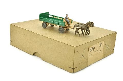 Händlerkarton mit einem Pferdewagen (um 1960)