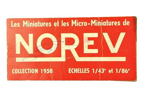 Norev - Preisliste 1958