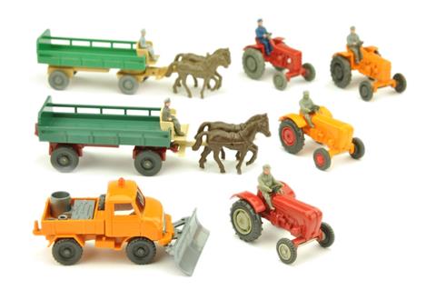 Konvolut 7 Landwirtschaftsmodelle der 60er/70er J.