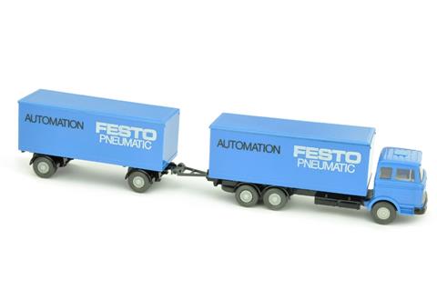 Festo/1B - Kofferzug MB 2223, himmelblau/schwarz