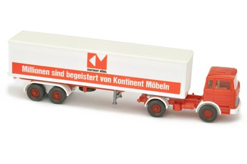 Kontinent/A - Koffer-Sattelzug MB 1620, orangerot
