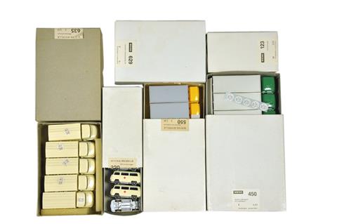 Konvolut 6 komplette Händlerpackungen (um 1980)