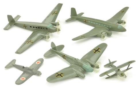 Konvolut 5 Flugzeuge (Vorkrieg, 2.Wahl)