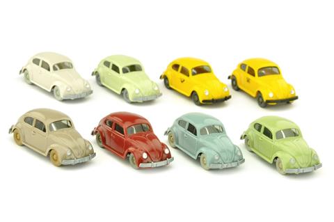 Konvolut 8 VW Käfer der 60er Jahre
