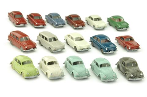 Konvolut 16 VW-PKW der 60er Jahre