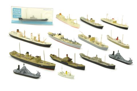 Konvolut 14 Frachtschiffe (Nachkrieg)