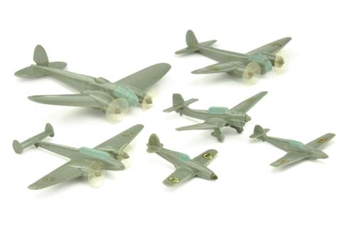 Konvolut 6 Flugzeuge "Grünlinge"