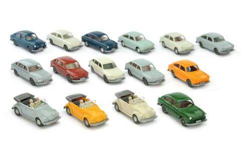 Konvolut 15 VW-PKW der 1960er/70er Jahre
