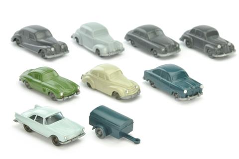 Konvolut 9 Modelle der 1950er/60er Jahre