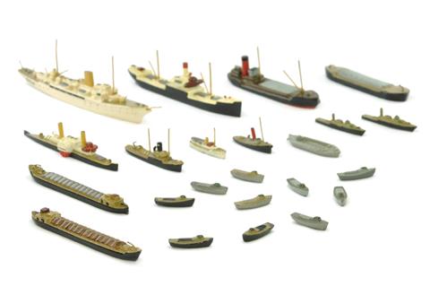 Konvolut 23 kleine Zivilschiffe (um 1938)