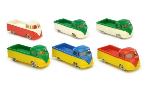 Lego - Konvolut 6 VW T1 Pritschenwagen