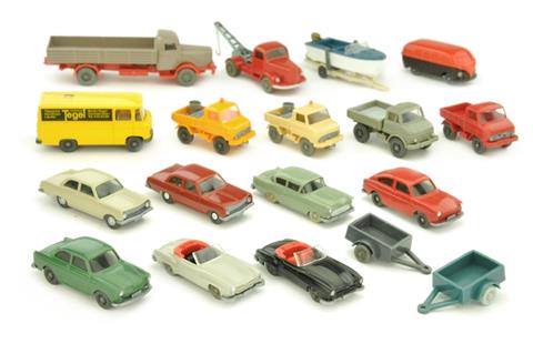 Konvolut 18 Modelle der 1950er bis 70er Jahre