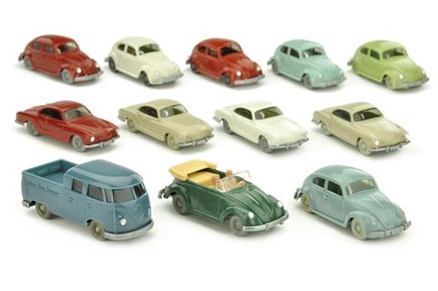 Konvolut 12 VW-PKW der 1960er Jahre