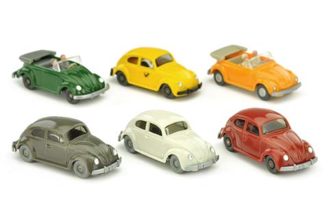 Konvolut 6 VW Käfer der 1960er/70er Jahre