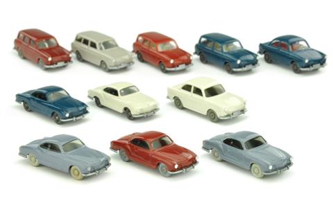 Konvolut 11 VW-PKW der 1960er Jahre
