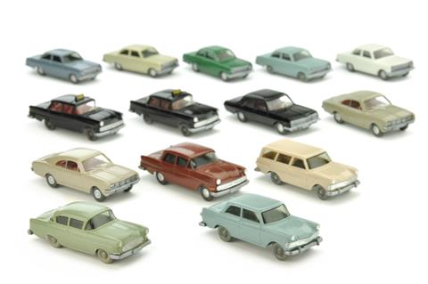 Konvolut 14 Opel-PKW der 1960er/70er Jahre