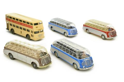 Konvolut 5 Busse der 1960er Jahre