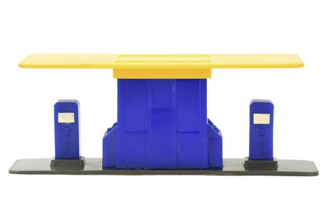 Große Tankstelle (alt), gelb/ultramarin