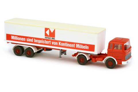 Kontinent/A - Koffer-Sattelzug MB 1620, orangerot