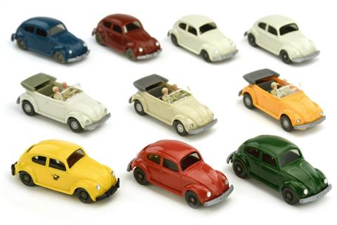 Konvolut 10 VW Käfer der 1960er/70er Jahre