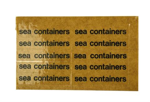 Restposten Folienbeschriftungen sea containers