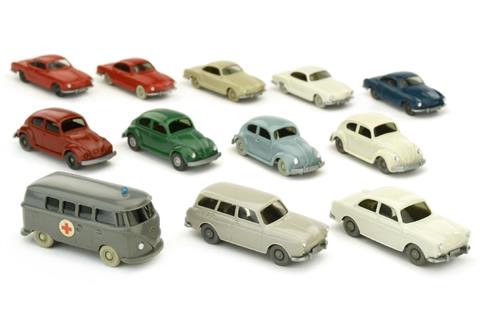 Konvolut 12 VW-PKW der 1960er/70er Jahre