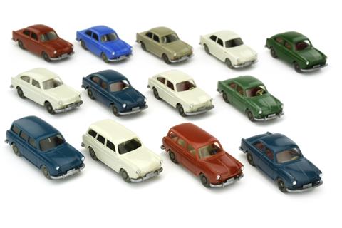 Konvolut 13 VW-PKW der 1960er/70er Jahre
