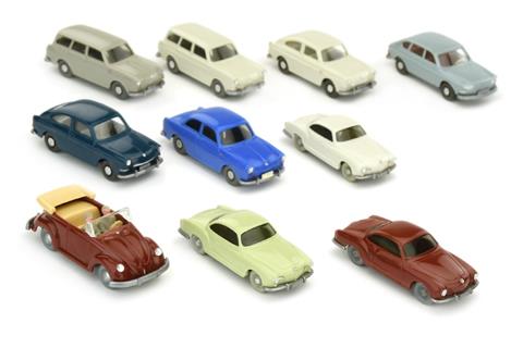 Konvolut 10 VW-PKW der 1960er Jahre