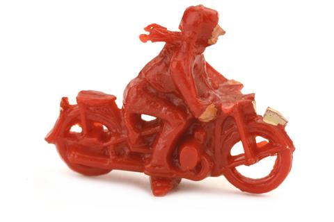 Motorradfahrer, rot
