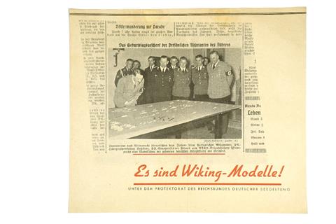 Sonderdruck eines Zeitungsartikels (um 1940)