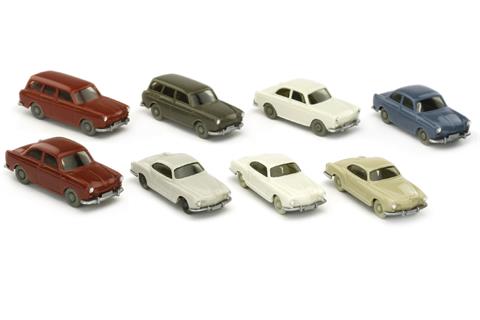 Konvolut 8 VW-PKW der 1960er Jahre