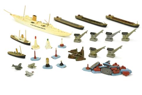 Konvolut 6+35 kleine Zivilschiffe (um 1940)
