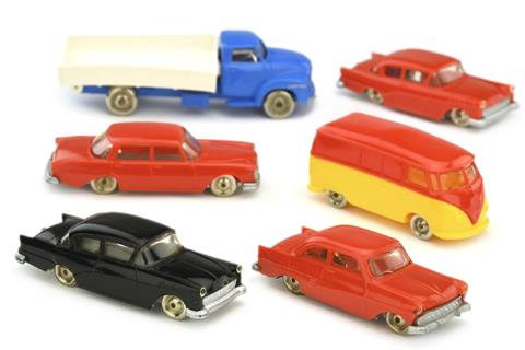 Lego - Konvolut 6 Fahrzeuge der 1960er Jahre