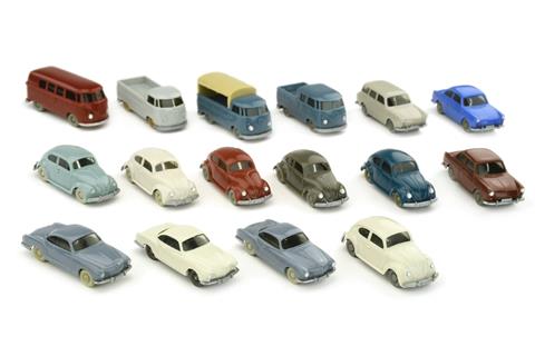 Konvolut 16 VW-PKW der 1960er Jahre