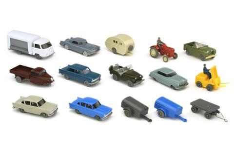 Konvolut 15 Fahrzeuge der 1960er Jahre