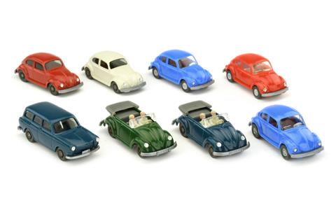 Konvolut 8 VW-PKW der 1960er/70er Jahre