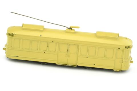 Straßenbahn 2-Achs-Triebwagen, beige lackiert