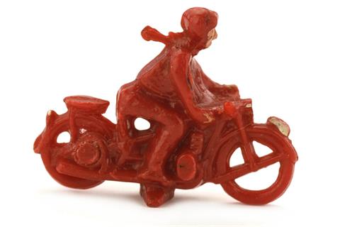 Motorradfahrer mit Beiwagen, rot