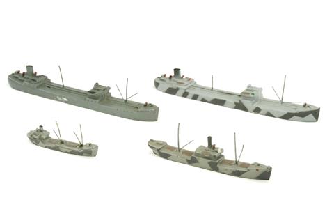 Konvolut 4 Frachtschiffe (um 1940)