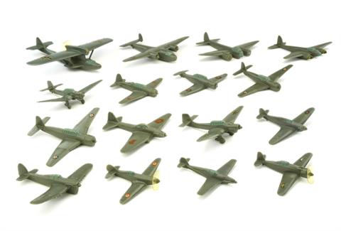 Konvolut 17 Flugzeuge (Grünlinge)