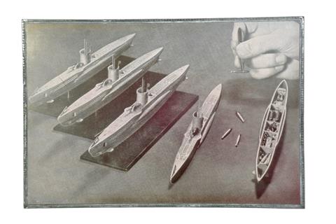 Foto-Druckplatte "U-Boot (1:200)" der 1950er Jahre