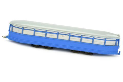 Straßenbahn 4-Achs-Anhänger, himmelblau