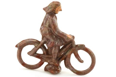 Radfahrer (weiblich), braunviolettmetallic